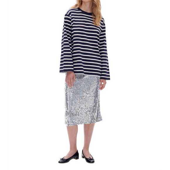 NEW BAUM UND PFERDGARTEN jolette skirt in silver mermaid - Picture 1 of 4